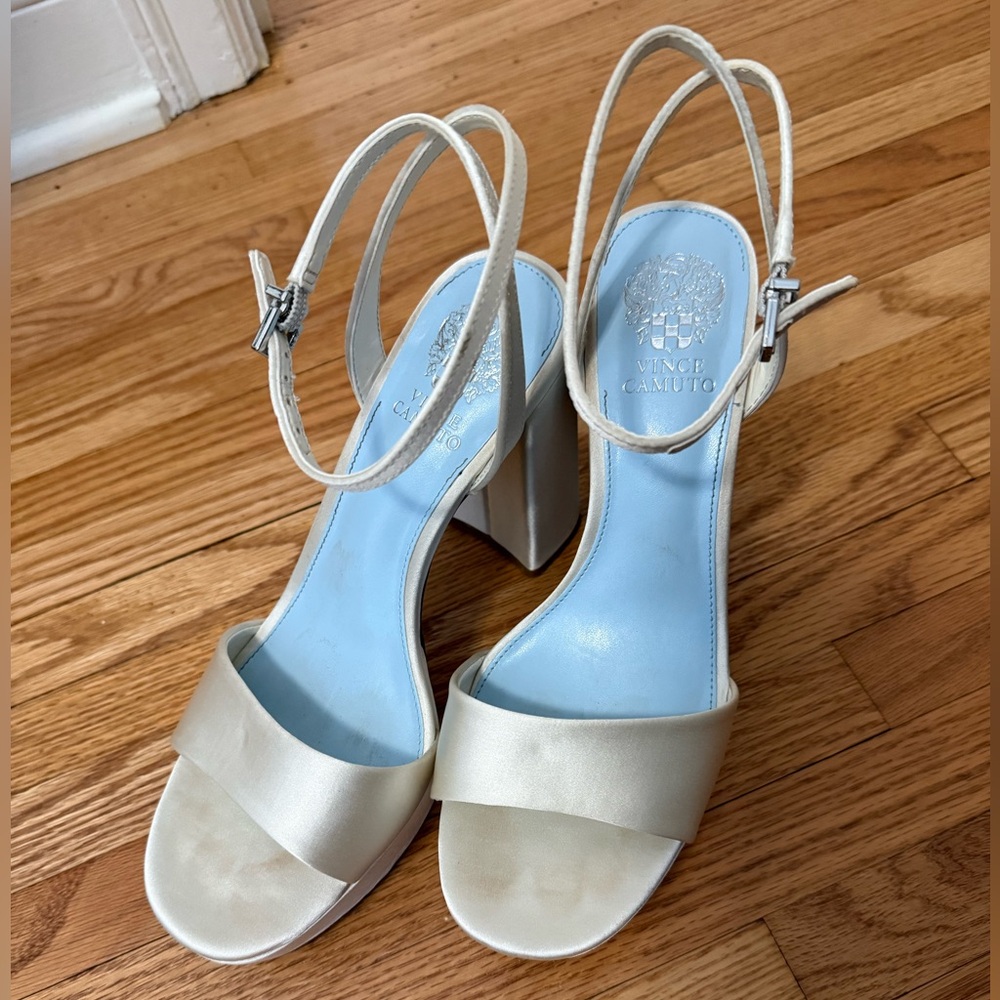 Vince Camuto Cream Strap Heels